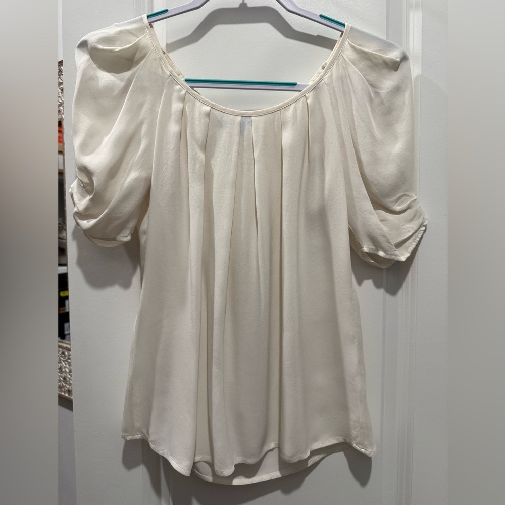 ANTONIO MELANI Cream Puff Sleeve Blouse
